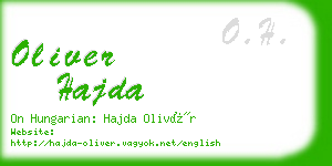 oliver hajda business card